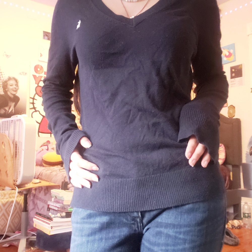 Abercrombie & Fitch Women's Dark V-Neck Sweater